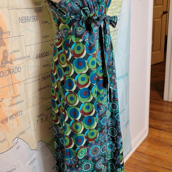 Promod Blue And Green Maxi Dress - Picture 5 of 13